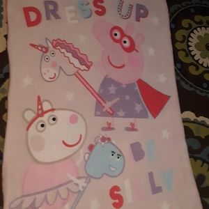 Pepa Pig blanket, girl bedroom throw blanket